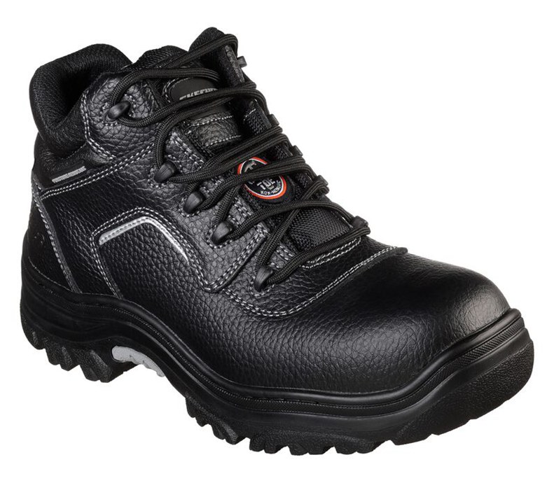 Skechers Herr Svarta Stövlar - Work Relaxed Fit: Burgin - Sosder Comp Toe - Sverige (JFPAN-9720)